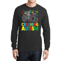 Monster Truck Crushing Austim Autism Awareness Long Sleeve Shirts | Artistshot