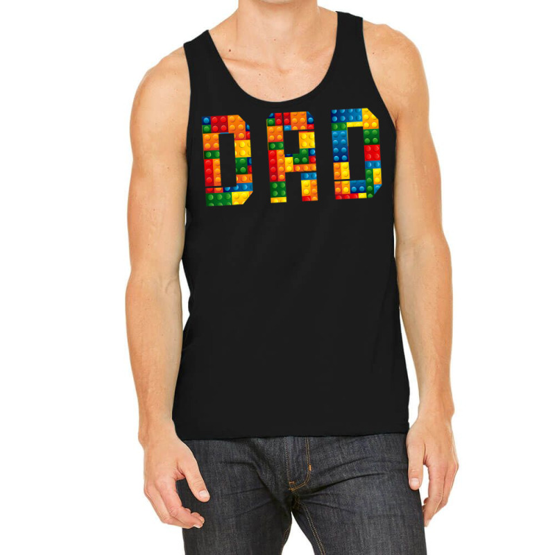 Dad Brick Builder Funny Blocks Master Builder Tank Top | Artistshot