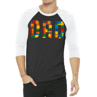 Dad Brick Builder Funny Blocks Master Builder 3/4 Sleeve Shirt | Artistshot