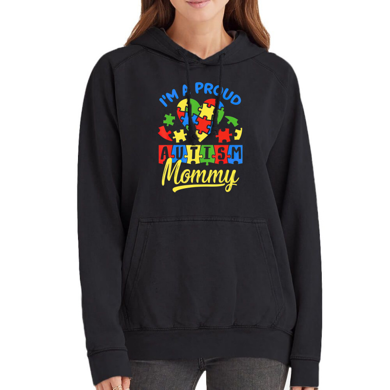 Proud Autism Mommy Awareness Mother Autistic Vintage Hoodie by LeiThompson | Artistshot