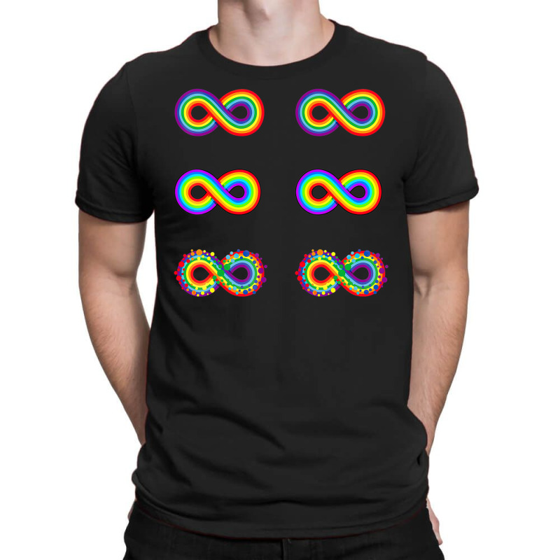 Rainbow Infinity Symbol Neurodiversity Pride Rainbow Autism T-Shirt by LeiThompson | Artistshot