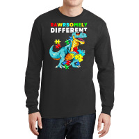 Rawrsomely Different Dinosaur Dino Autism Awareness Long Sleeve Shirts | Artistshot