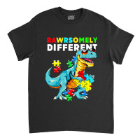 Rawrsomely Different Dinosaur Dino Autism Awareness Classic T-shirt | Artistshot