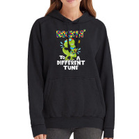 Rockin To A Different Tune Autism Awareness Dinosaur Vintage Hoodie | Artistshot