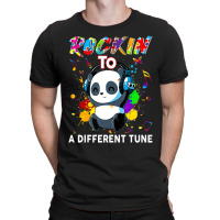 Rockin To A Different Tune Panda Autism Awareness T-shirt | Artistshot