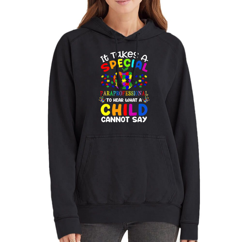 Special Paraprofessional Autism Awareness Vintage Hoodie by LeiThompson | Artistshot