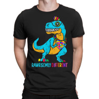 Trex Dino Puzzle Rawrsomely Different Autism Awareness T-shirt | Artistshot