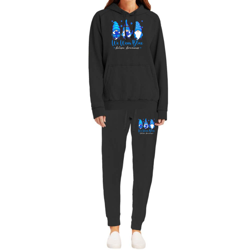 We Wear Blue Autism Awareness Gnomes Hoodie & Jogger Set | Artistshot