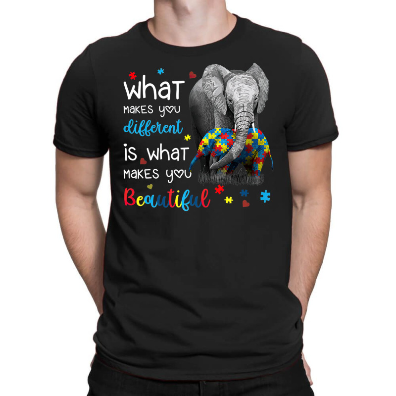 What Makes You Different Elephant Mom Autism Awareness T-shirt | Artistshot