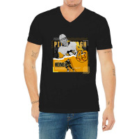 Danton Heinen Hockey Paper Poster Penguins V-neck Tee | Artistshot