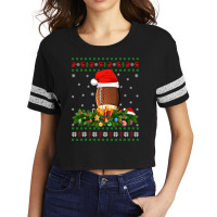 Football American Football Sports Lover Xmas Ugly Rugby Christmas 177  Scorecard Crop Tee | Artistshot