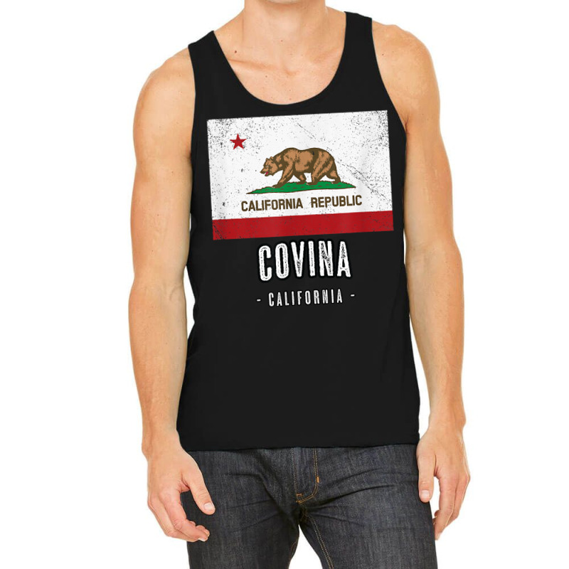 Covina   California  Cali City Souvenir   Ca Flag Top T Shirt Tank Top | Artistshot