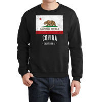 Covina   California  Cali City Souvenir   Ca Flag Top T Shirt Crewneck Sweatshirt | Artistshot