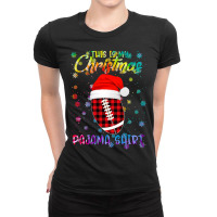 Football This Is My Christmas Pajama Football Xmas Boys Men 384 Ladies Fitted T-shirt | Artistshot