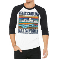 Vintage Heads Carolina Tail California Summer Beach Paradise T Shirt 3/4 Sleeve Shirt | Artistshot