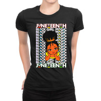 Juneteenth Celebrating 1865 Cute Black Girls Princesse Kids Ladies Fitted T-shirt | Artistshot