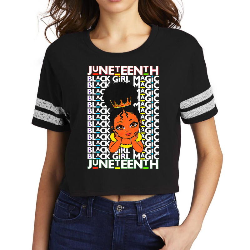 Juneteenth Celebrating 1865 Cute Black Girls Princesse Kids Scorecard Crop Tee by nhan0105 | Artistshot