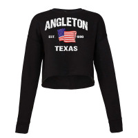 Angleton Texas Tx Usa Stars & Stripes Vintage Style Cropped Sweater | Artistshot