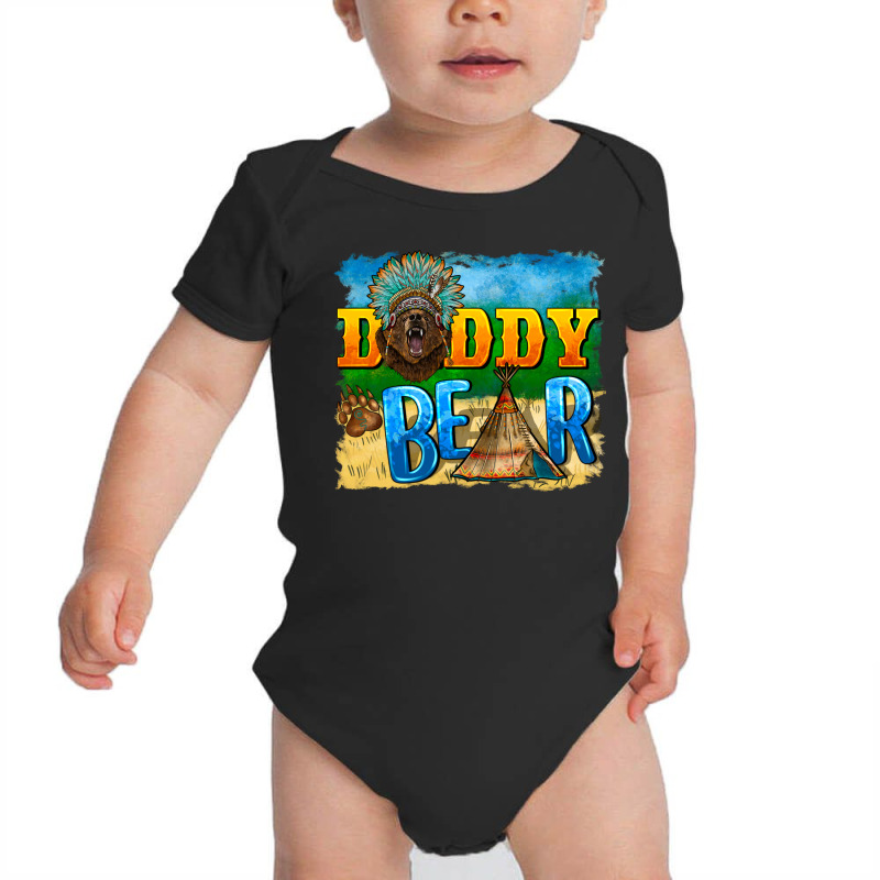 Daddy Bear Native Baby Bodysuit by BarkalooDesign | Artistshot