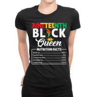 Juneteenth Womens Black Queen Nutritional Facts Freedom Day Ladies Fitted T-shirt | Artistshot