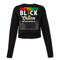 Juneteenth Womens Black Queen Nutritional Facts Freedom Day Cropped Sweater | Artistshot