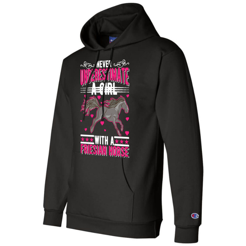 Friesian Horse  Shirt Friesian Horse Girl   783 Champion Hoodie | Artistshot