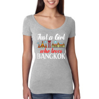 Bangkok Thailand City Trip Skyline Map Women's Triblend Scoop T-shirt | Artistshot