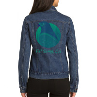 Fort Bragg Ca Osprey Sea Green Raptor Ocean Bird T Shirt Ladies Denim Jacket | Artistshot