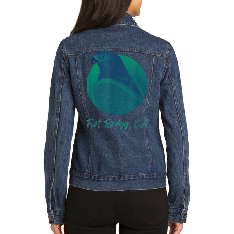 Fort Bragg Ca Osprey Sea Green Raptor Ocean Bird T Shirt Ladies Denim Jacket by mikidicosmo | Artistshot