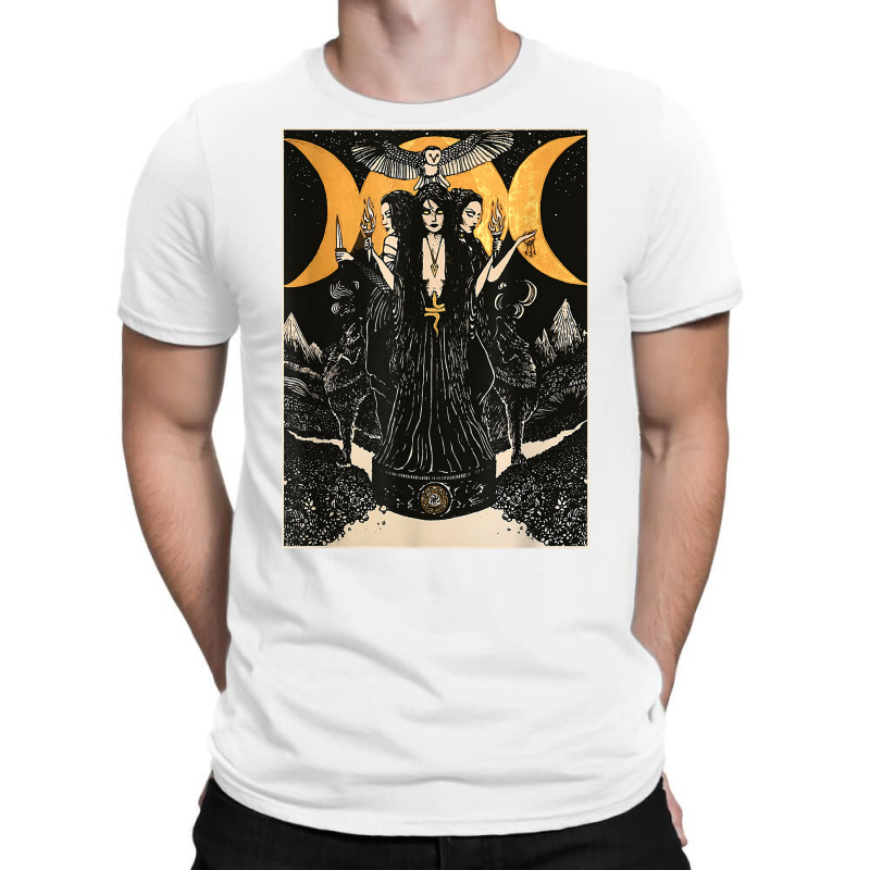 Hecate Triple Moon Goddess Wiccan Wicca Pagan witch T Shirt T-Shirt by aryanahjerich | Artistshot