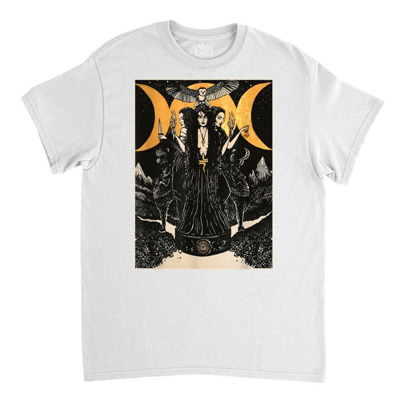 Hecate Triple Moon Goddess Wiccan Wicca Pagan witch T Shirt Classic T-shirt by aryanahjerich | Artistshot