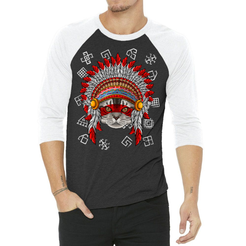 Indigenous American Shorthair T  Shirt Indigenous American Shorthair N 3/4 Sleeve Shirt by sengeryasmin | Artistshot