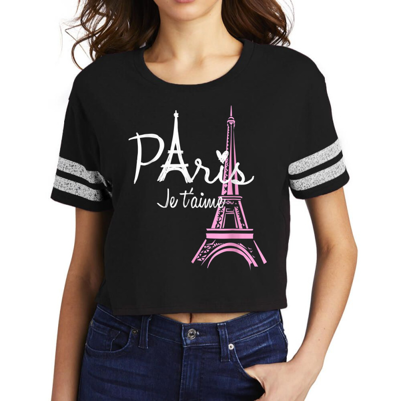 I Love Paris Eiffel Tower France T Shirt French Souvenir T Shirt Scorecard Crop Tee by kadrienstang | Artistshot