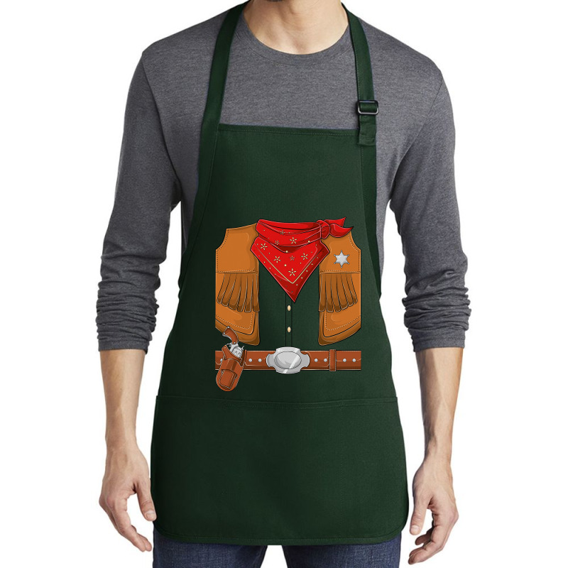 Cowboy Halloween Costume Men Women Kids Cowboy Sherif T Shirt Medium-length Apron | Artistshot