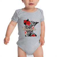 Minnesota Map Baby Bodysuit | Artistshot