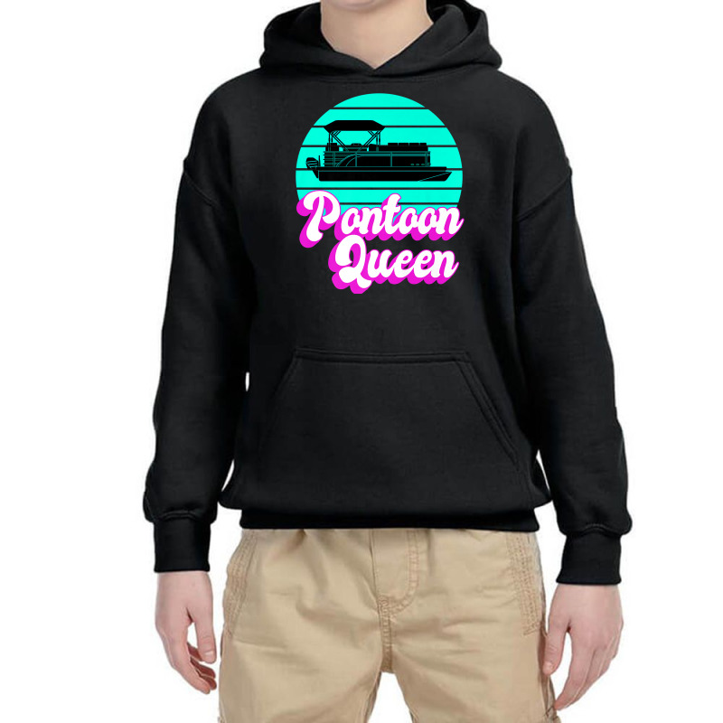 Pontoon Queen Boat Captain Funny Boating Premium T Shirt Youth Hoodie | Artistshot