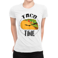 Taco Time  Cool Cinco De Mayo Mex Foods Funny Gift Tank Top Ladies Fitted T-shirt | Artistshot