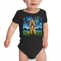 Cocker Spaniel T  Shirt Golden Cocker Spaniel Night T  Shirt Baby Bodysuit | Artistshot