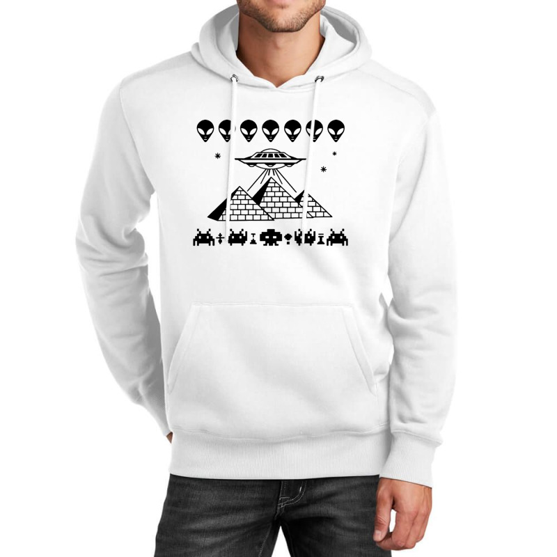 Pyramid T Shirt Ufo T Shirt Space Invaders T Shirt Area 51 Shirt Alien Unisex Hoodie by michaelnaher | Artistshot