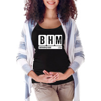 Bhm Birmingham Alabama Usa Travel Souvenir Black Text Pullover Hoodie Maternity Scoop Neck T-shirt | Artistshot