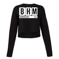 Bhm Birmingham Alabama Usa Travel Souvenir Black Text Pullover Hoodie Cropped Sweater | Artistshot