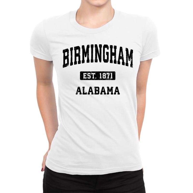 Birmingham Alabama Al Vintage Athletic Sports Design Pullover Hoodie Ladies Fitted T-Shirt by adrienskradski | Artistshot