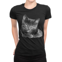 Cat With Sideburns T Shirtcat With Sideburns T Shirt Ladies Fitted T-shirt | Artistshot