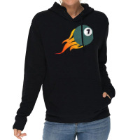 Billiard Player Billiard Ball On Flame 8 Ball Billiard Table T Shirt Lightweight Hoodie | Artistshot