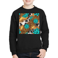 Western Turquoise Gemstone Seamless Pattern Youth Sweatshirt | Artistshot