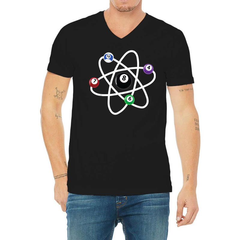 Billiards Atom Science Shirt 8 Ball Pool Lovers Billiard T Shirt V-neck Tee | Artistshot