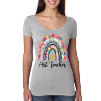 Art Teacher Boho Rainbow Caring Dedicated Loving Vintage T Shirt Women's Triblend Scoop T-shirt | Artistshot