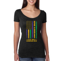 Mardi Gras Daphne Alabama Fleur De Lis American Flag T Shirt Women's Triblend Scoop T-shirt | Artistshot