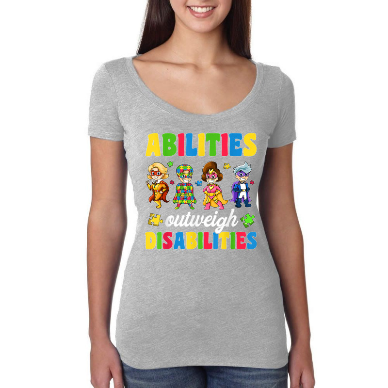 Boys Toddler Autism Shirts, Abilities Outweigh Disabilities Women's Triblend Scoop T-shirt by James William | Artistshot