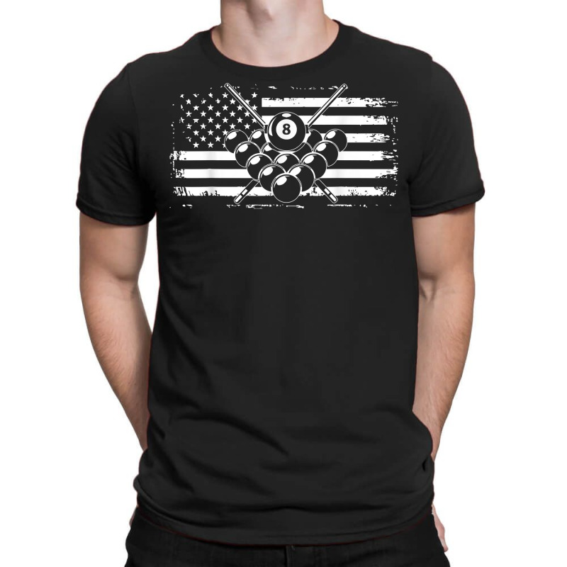 Billiards T Shirt Pool Billiards American Flag Gift Tee T-shirt | Artistshot